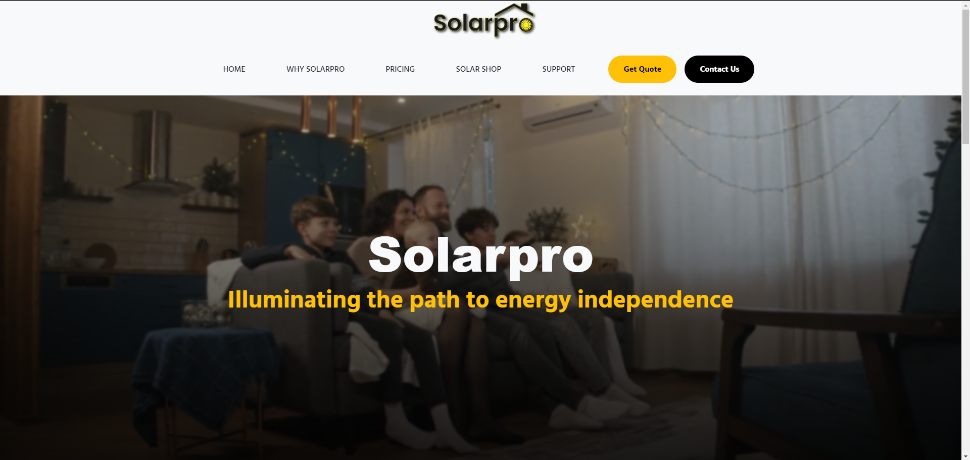 image of solarpro website